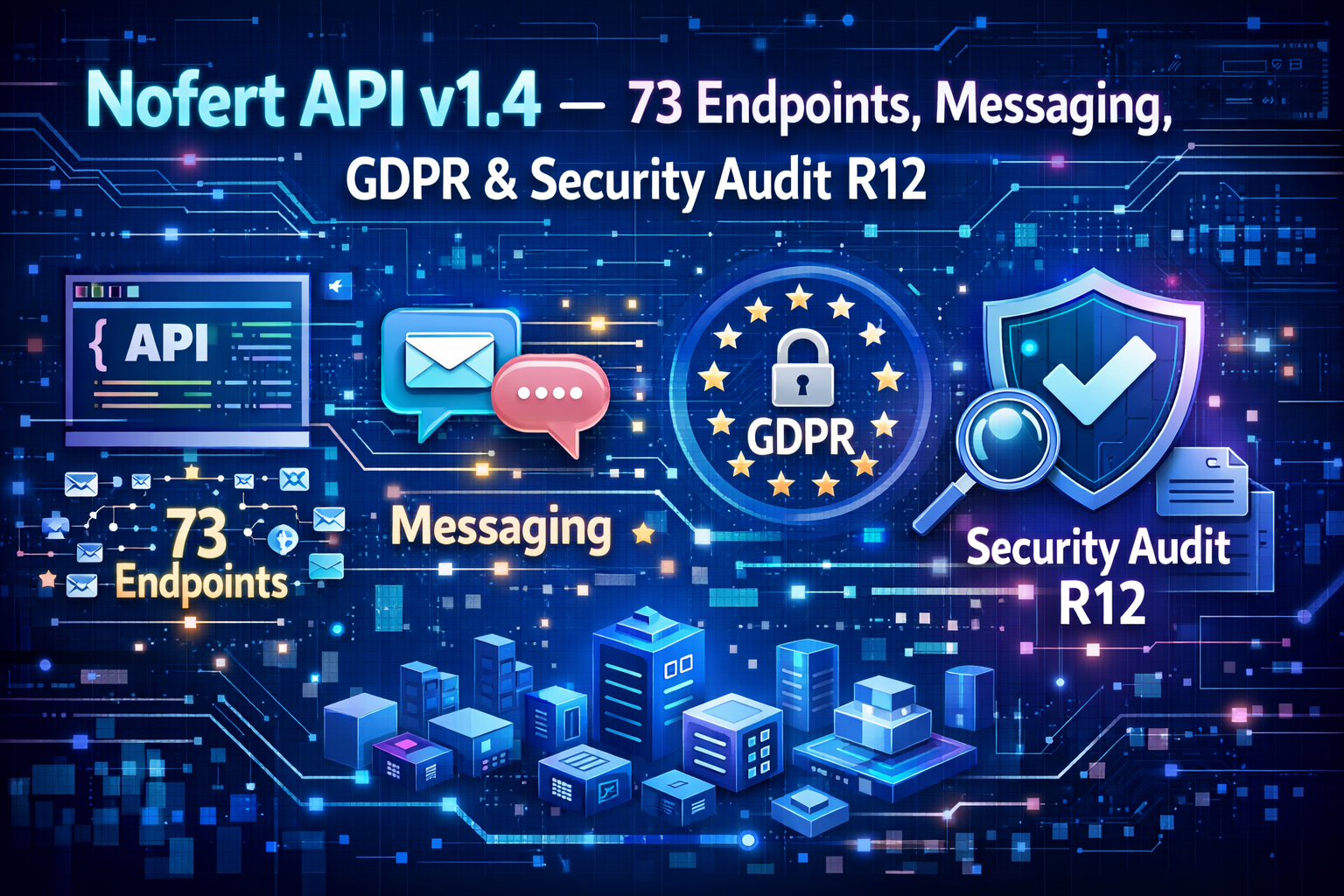Nofert API v1.4 — 73 Endpoints, Messaging, GDPR & Security Audit R12
