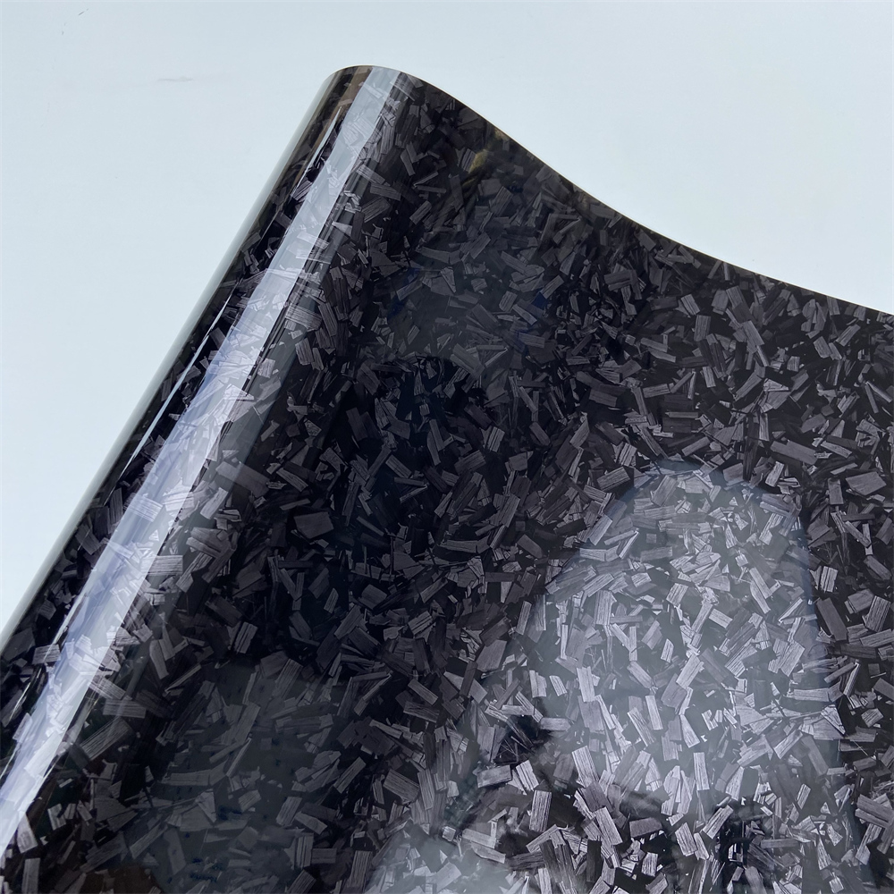 Glossy Black PET Forged Carbon Fiber Vinyl Wrapping Film DIY Styling Car Wrap Stickers For Motorcycle Bicycle