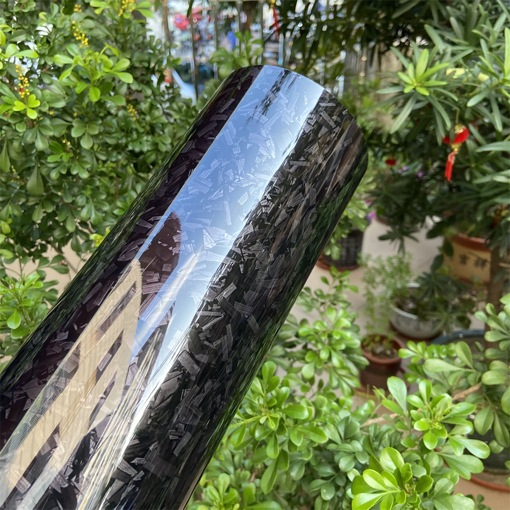 Glossy Black PET Forged Carbon Fiber Vinyl Wrapping Film DIY Styling Car Wrap Stickers For Motorcycle Bicycle