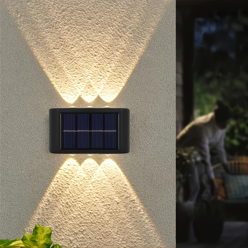 1-2pc 6/10 LED Solar Outdoor Wall Decorative Landscape Lighting Light Fixtures Suitable For Courtyard Villa Fence Terrace Garden